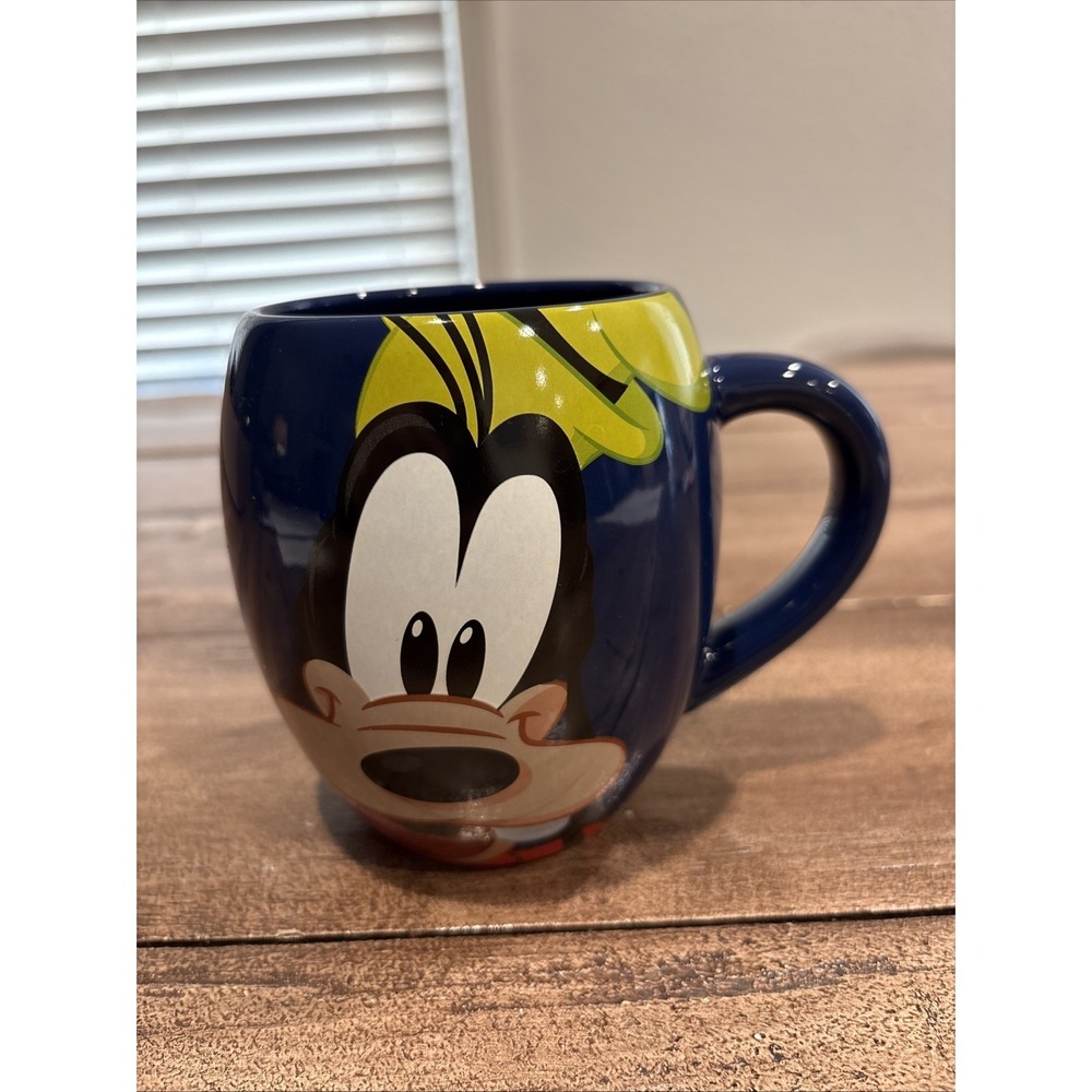Disney 'GOOFY GARWSH!' Navy Blue 20oz. Coffee Mug‎ Authentic Theme Park